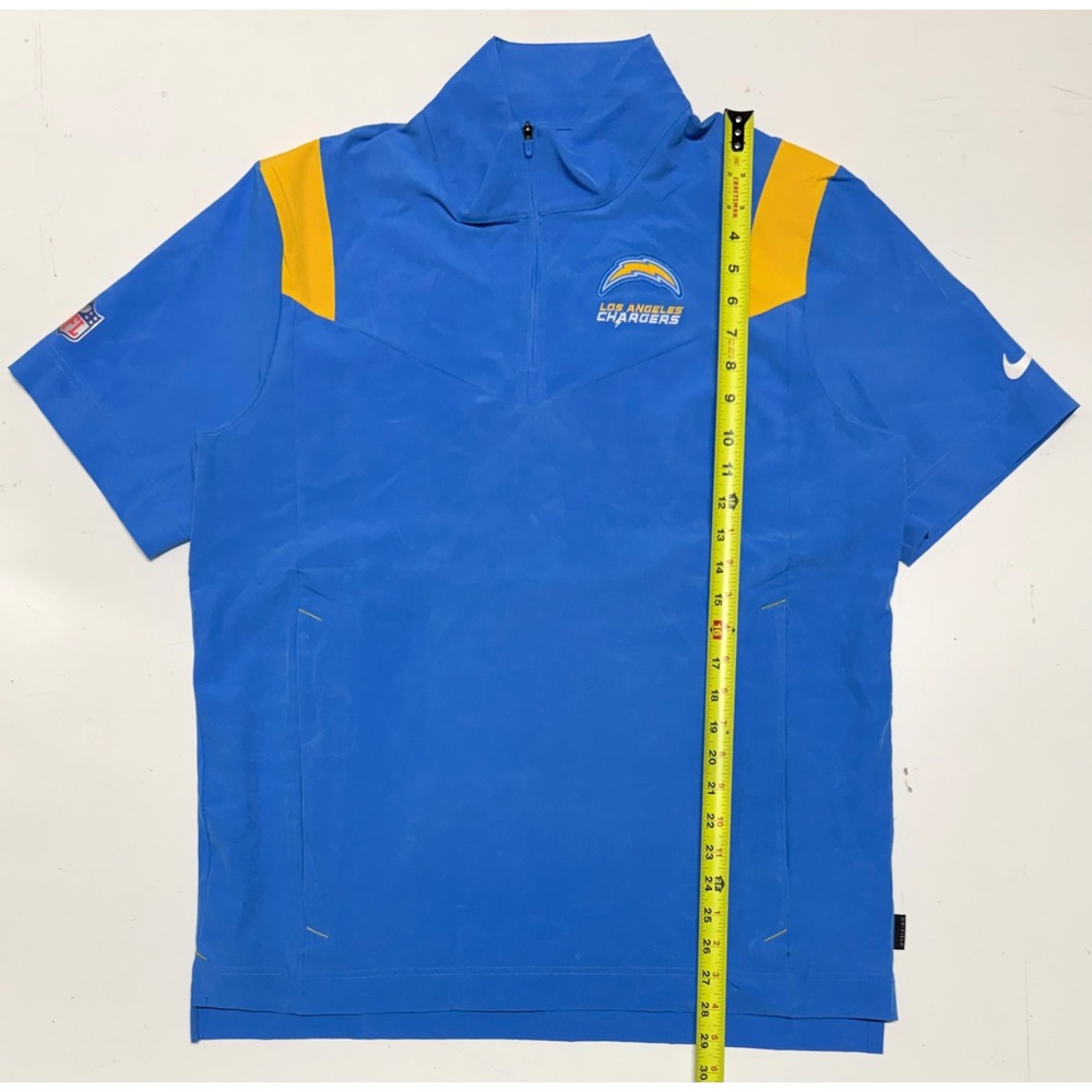 Nike On Field NFL Los‎ Angeles Chargers Mens Coach 1/4 Zip Short Sleeve Medium